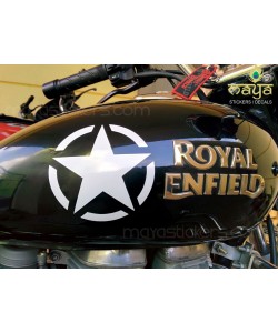 Star sticker on Royal Enfield electra petrol tank
